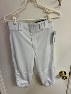 NWT Kids White Premium  Baseball Pants - Classic Athletic Fit-Youth Large